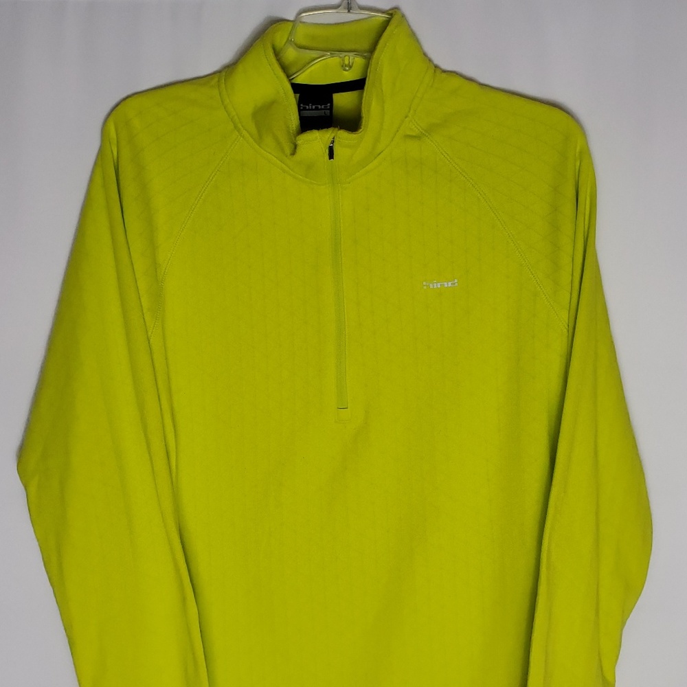 HIND Men's Green 1/2 Zip Fleece Pullover Size L